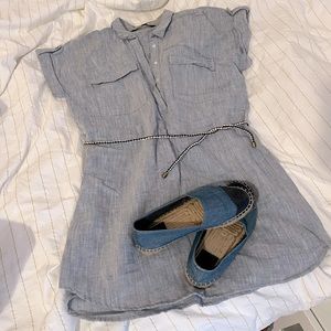 Zara Linen shirt dress